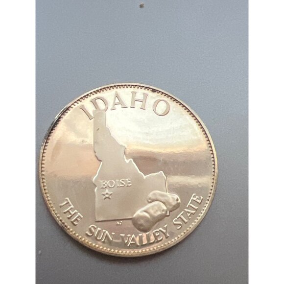 Franklin Mint State of Union Sterling Silver Coin Idaho Commemorative - Picture 1 of 2